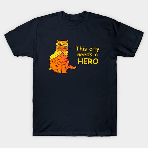 Cat superhero T-Shirt by vanpaul54